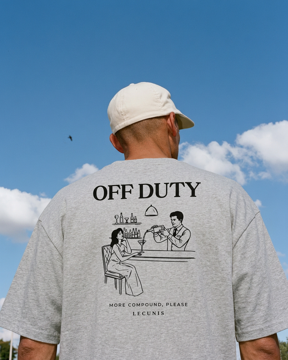 Off Duty & Rückenmotiv – Herren T-Shirt | 100 % Bio-Baumwolle