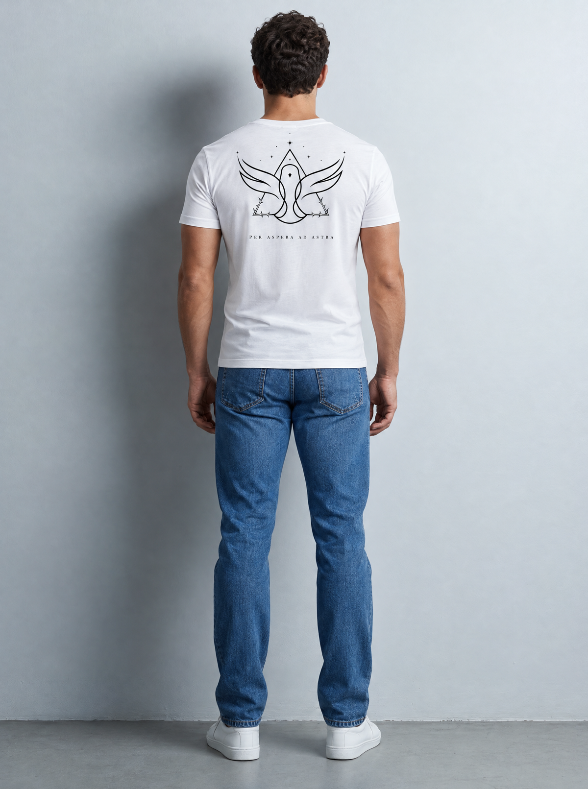 Lecunis & Ad Astra Rückenmotiv – Herren T-Shirt | 100 % Bio-Baumwolle